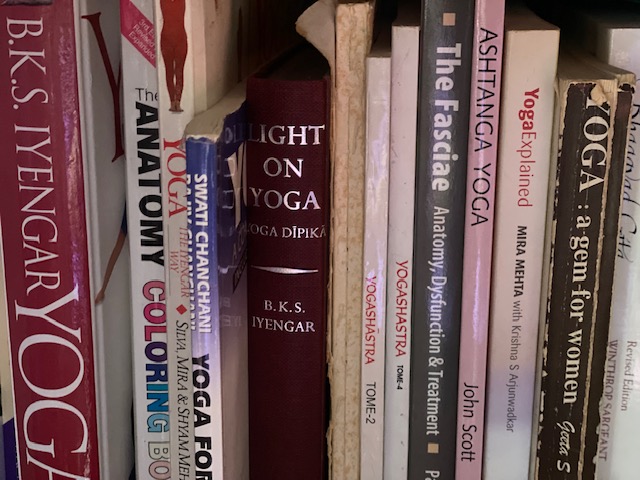 My yoga library - self study is an important element of yoga